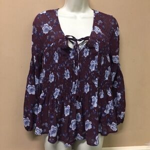 American Eagle Floral Blouse Size XS NWT